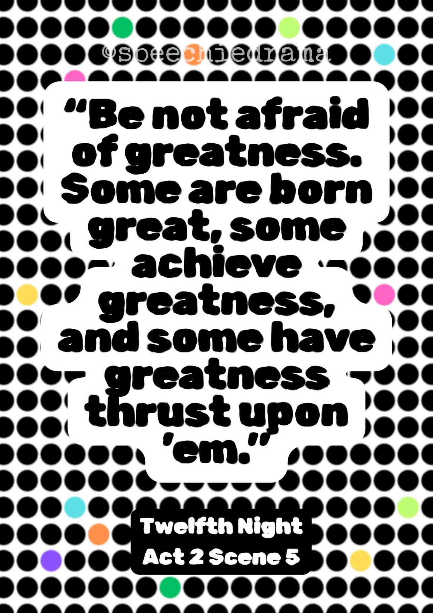 Twelfth Night Quote Poster
