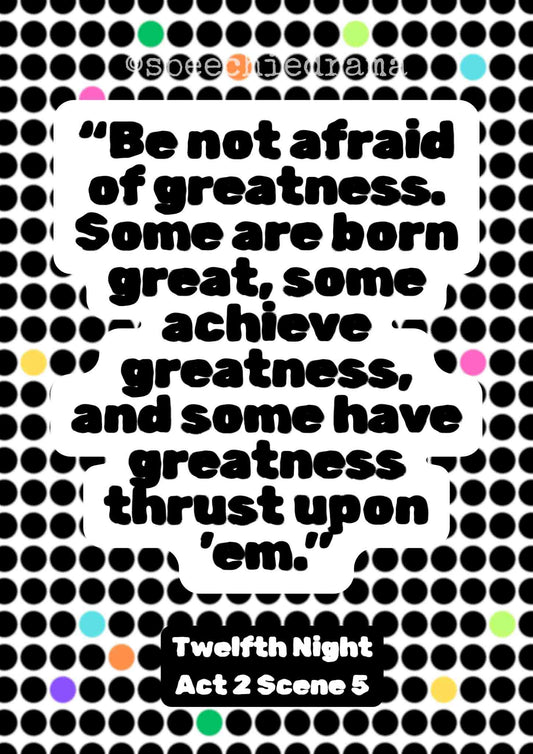 Twelfth Night Quote Poster