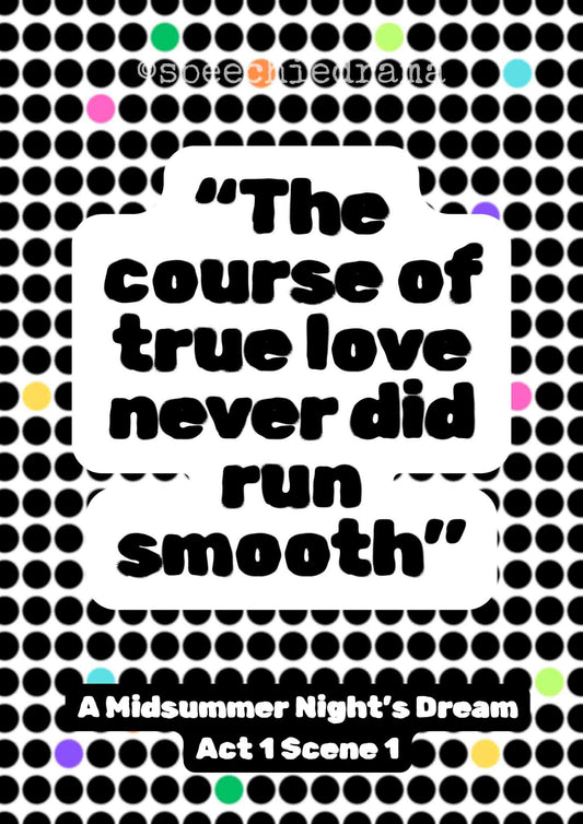 A Midsummer Night's Dream Quote Poster